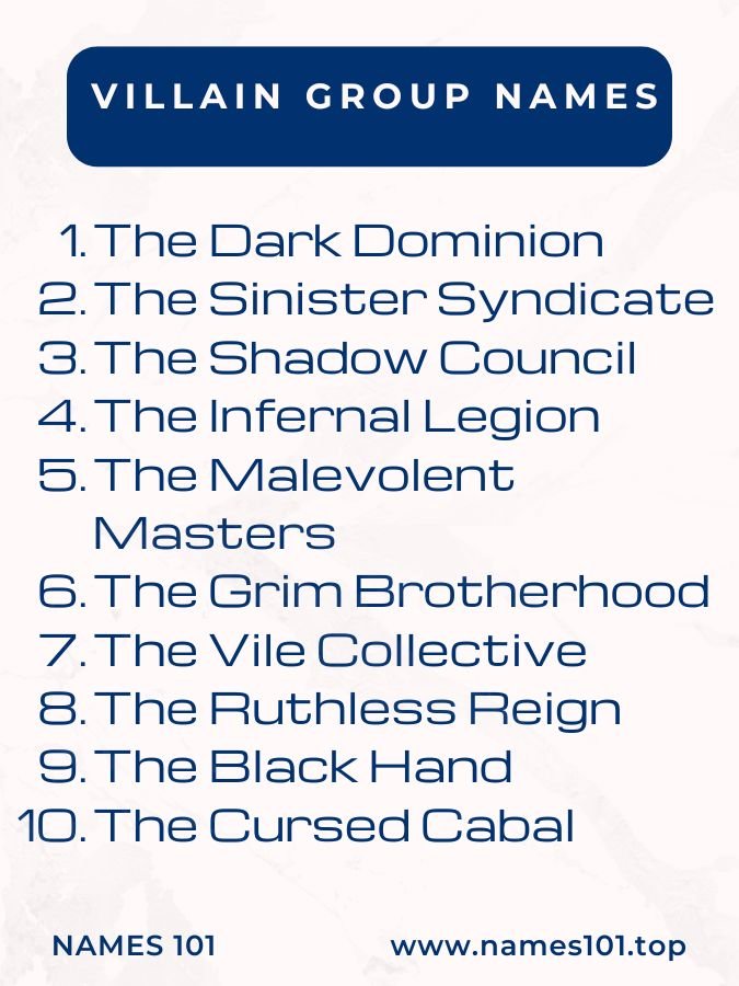 145 Villain Group Names Ideas Cool Evil For Anime NAMES 101